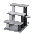 PawHut Three-Step Cat Ladder with Scratch Posts – product view 1