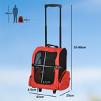 PawHut Pet Trolley Backpack Carrier – Red – product view 3
