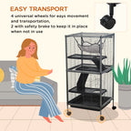 PawHut Four-Level Small Animal Cage with Hammock – product view 5