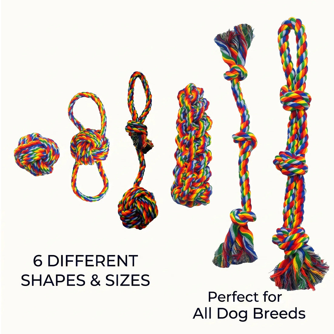 Braided cotton rope dog toys – image 4