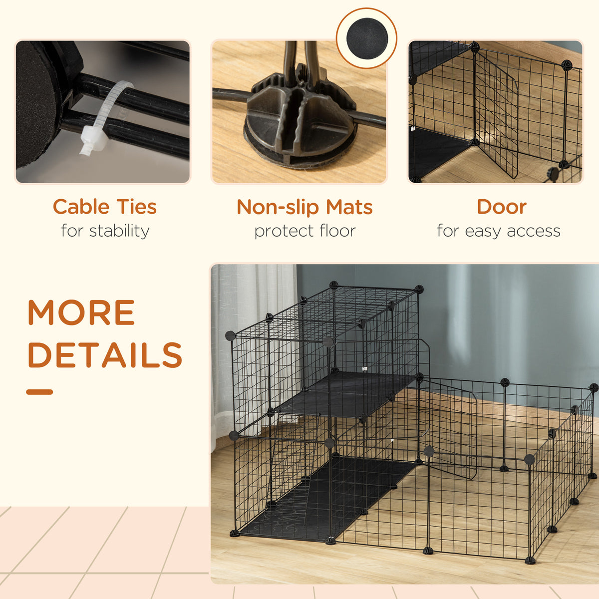 Metal mesh small animal playpen – image 3