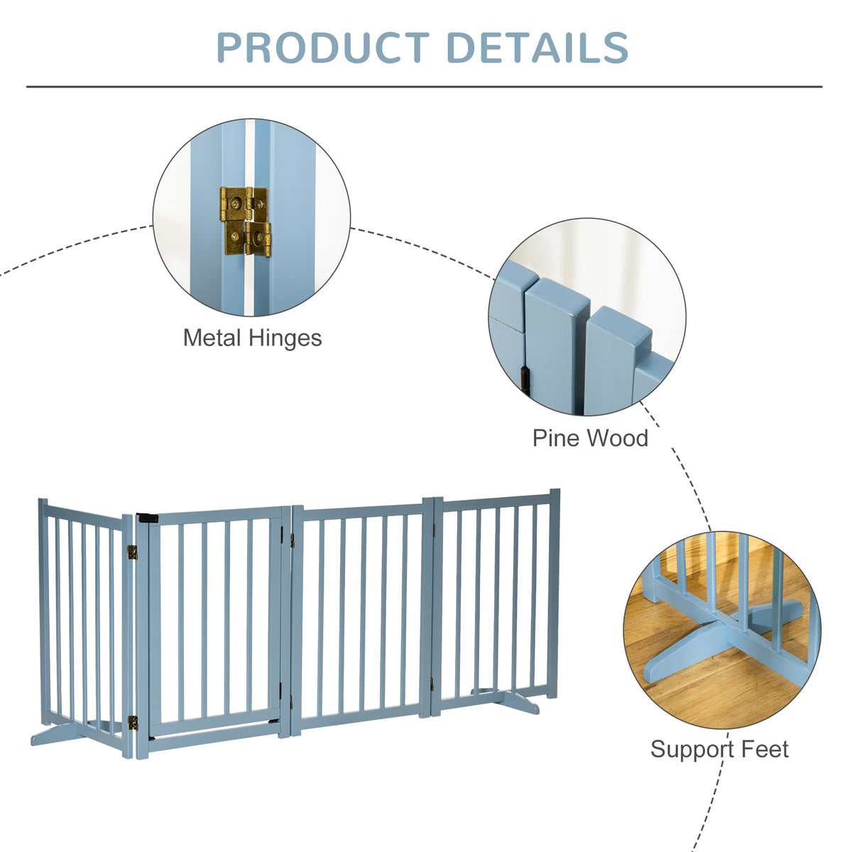 Folding wooden dog gate – image 3