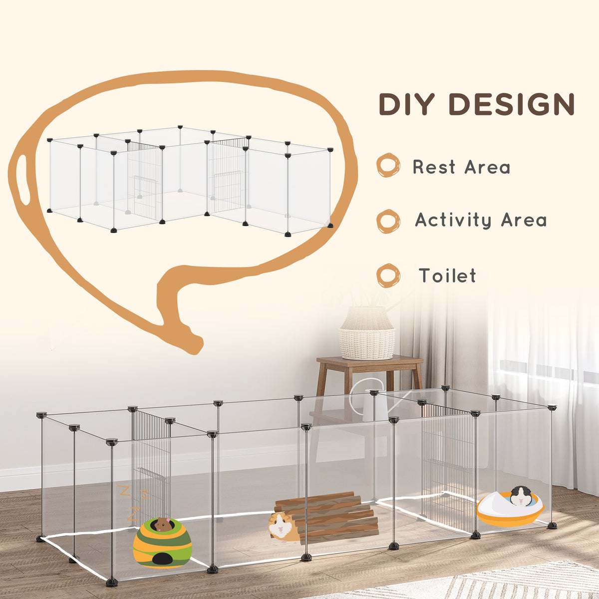 Eighteen-panel small pet playpen – image 5