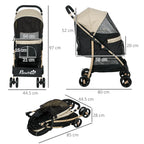 Small dog stroller with rain cover – image 2