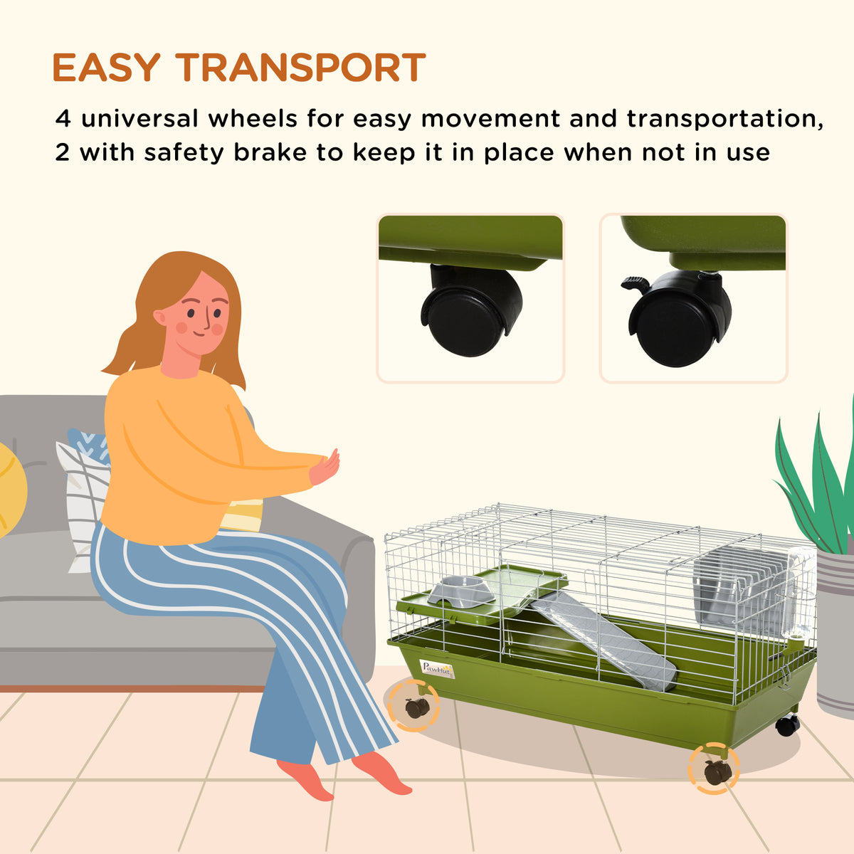 Wheeled small animal cage – image 4