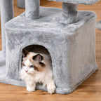 Light grey 114cm cat tree – image 2