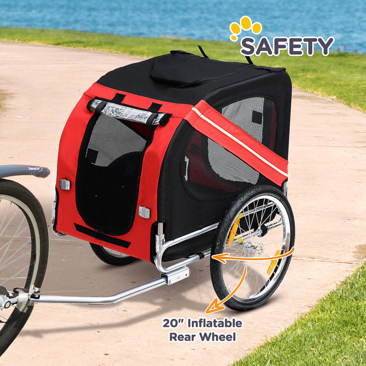 Steel-frame bicycle pet trailer – image 2