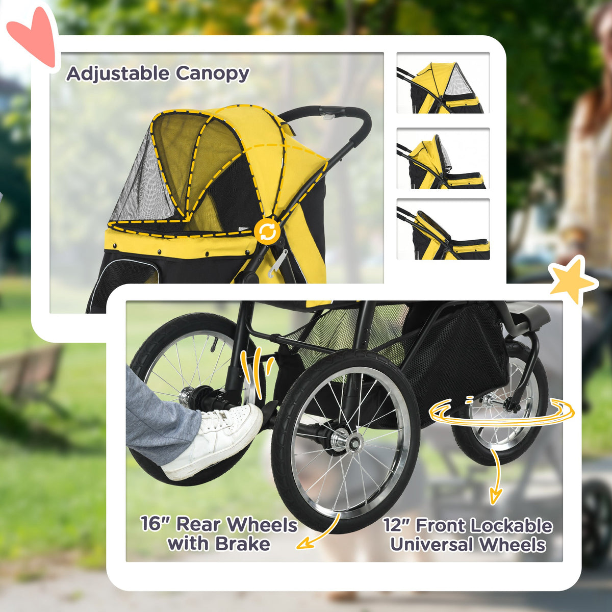 Three-wheel pet stroller – image 1