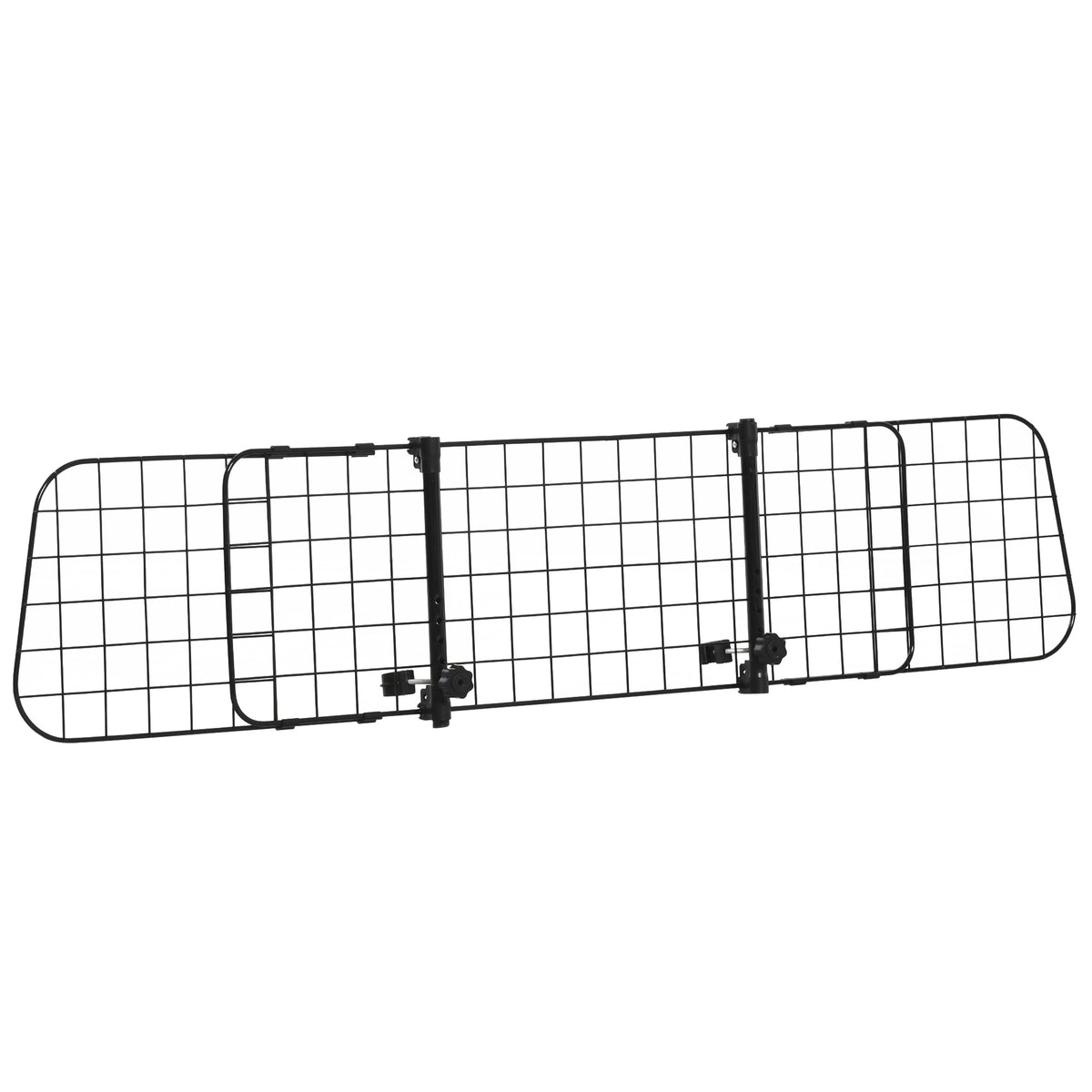 PawHut Adjustable Dog Car Barrier – Black – product view 1