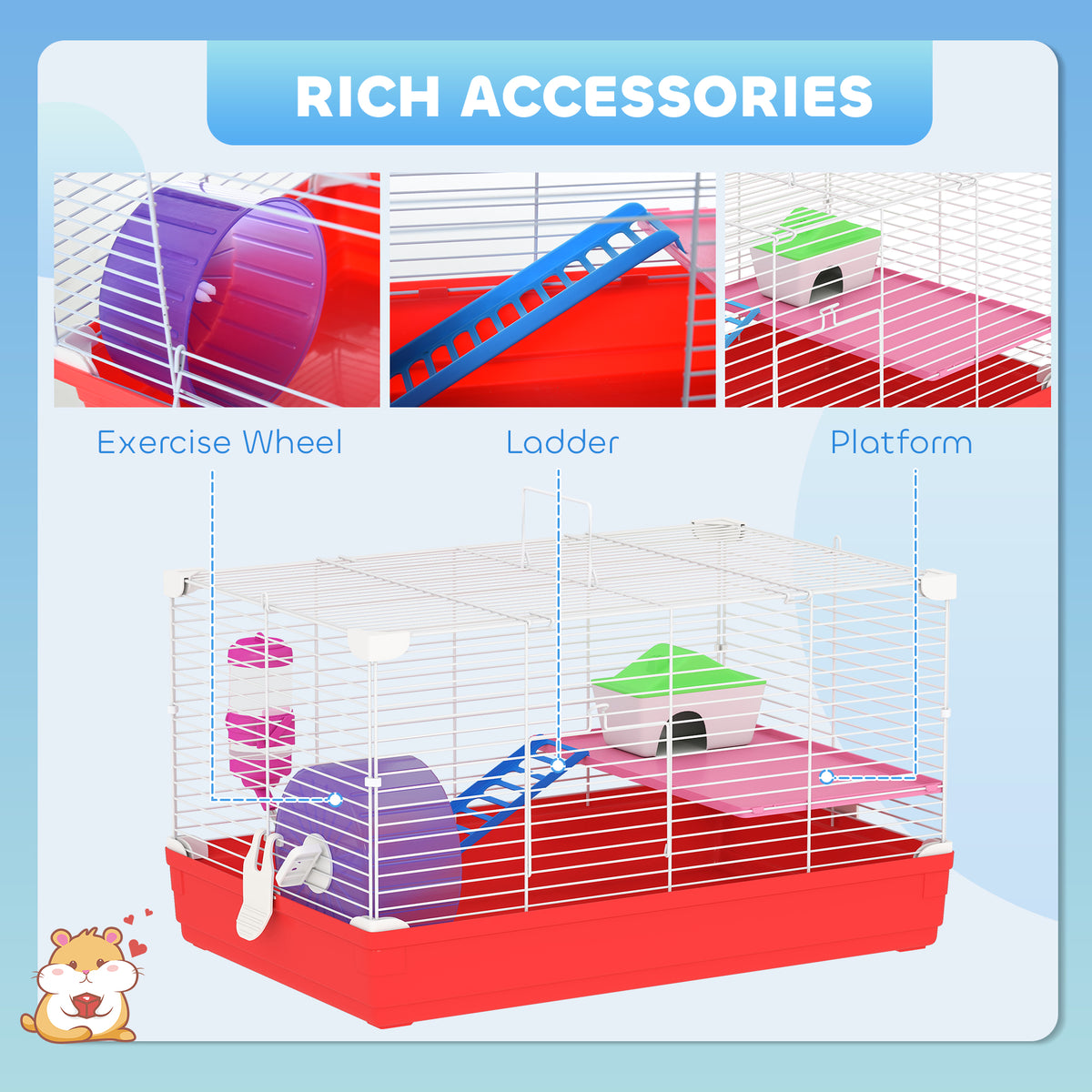 Two-tier hamster cage – image 3