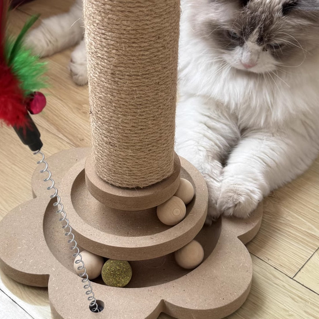 Cat Scratching Post with Ball Track – 46cm – product view 2