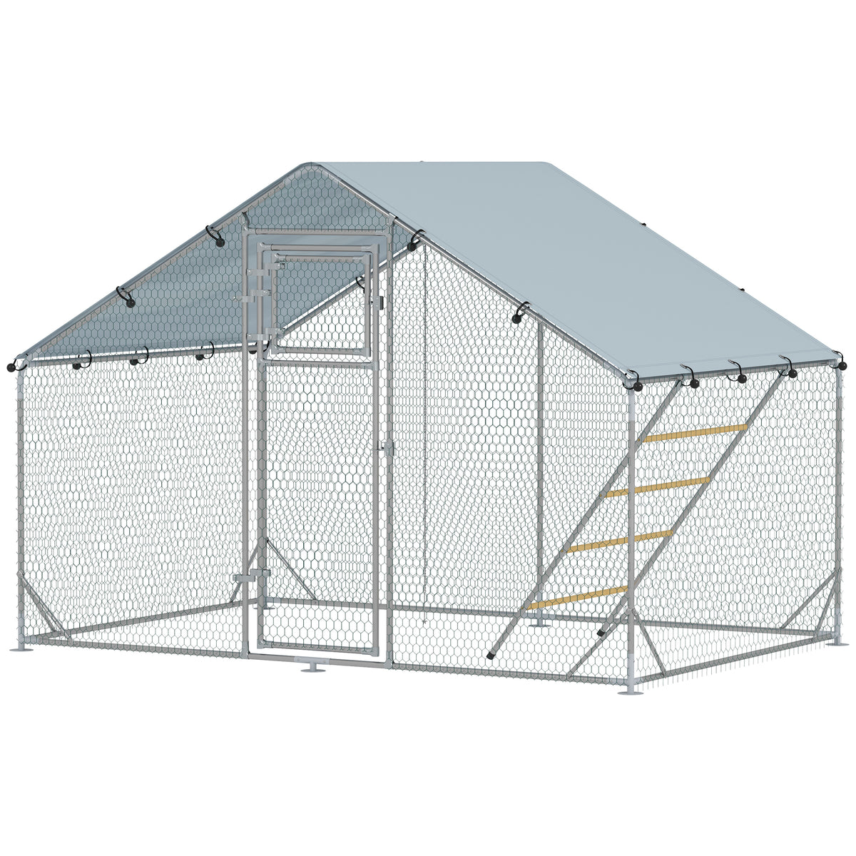 Walk-in chicken run with feeder – image 2