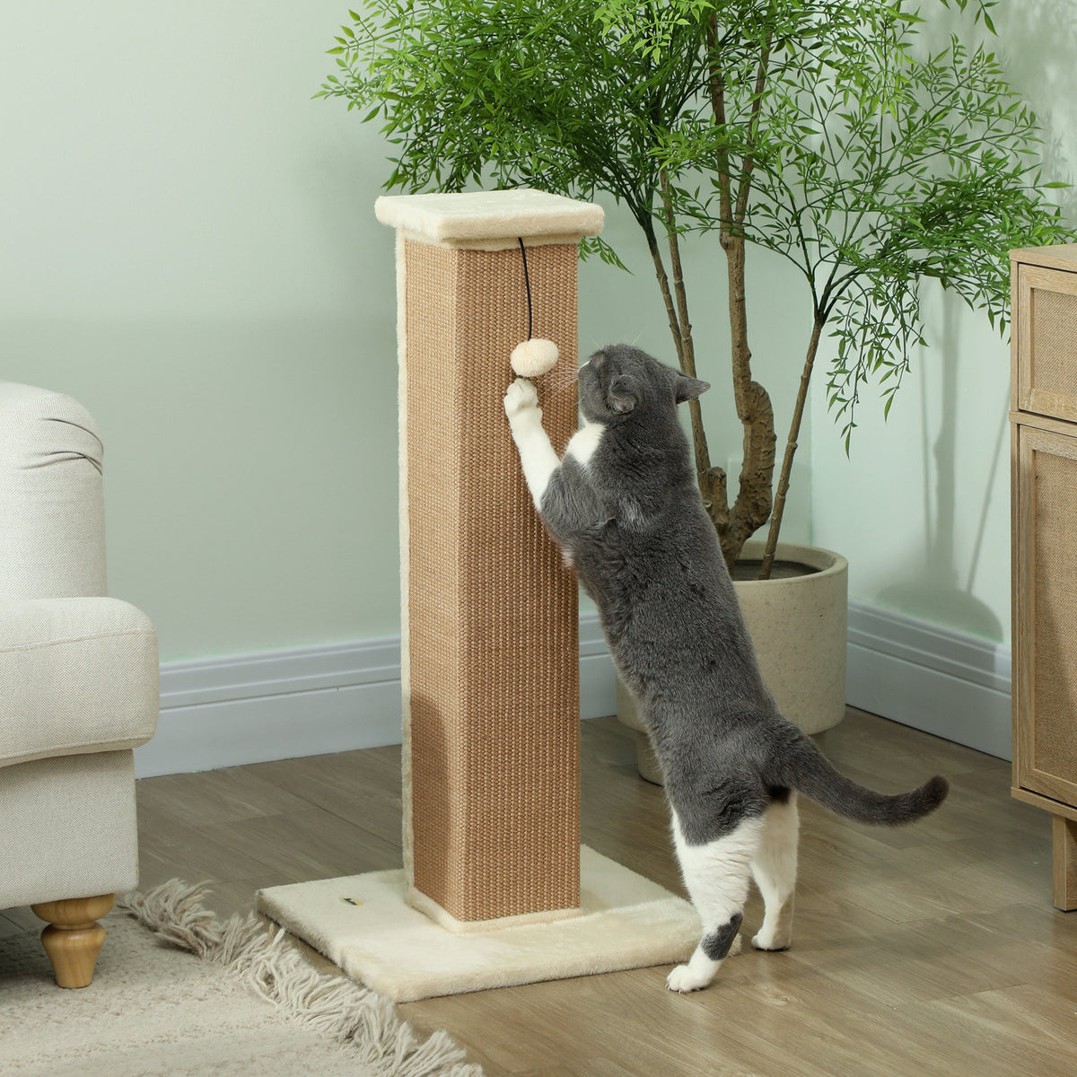 Jute cat scratching post – image 3