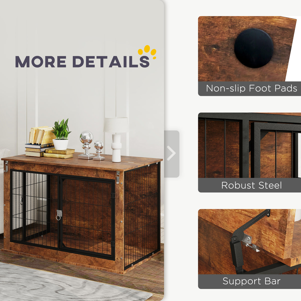 Two-door dog crate furniture – image 3