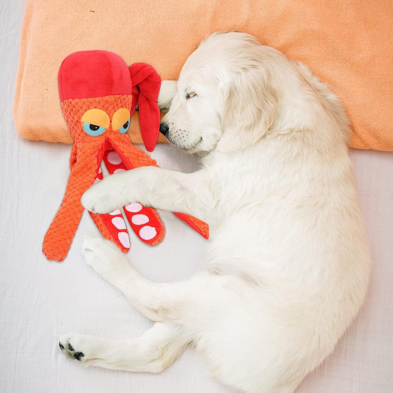 Octopus plush toy detail