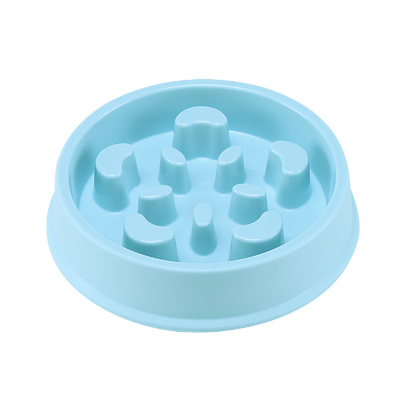 Blue slow feeder bowl