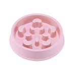 Pink slow feeder bowl