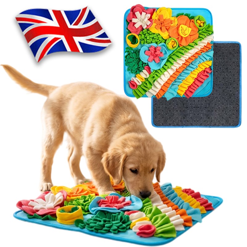 Floral fleece snuffle mat for dogs