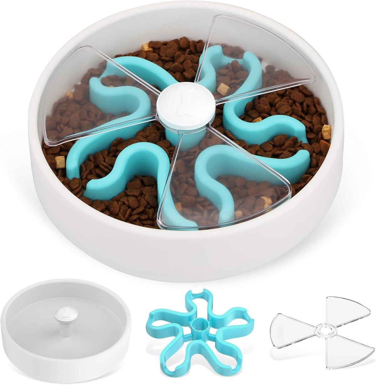 Maze slow feeder bowl Petal