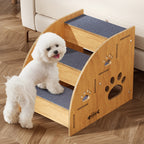 Wooden pet stairs detail