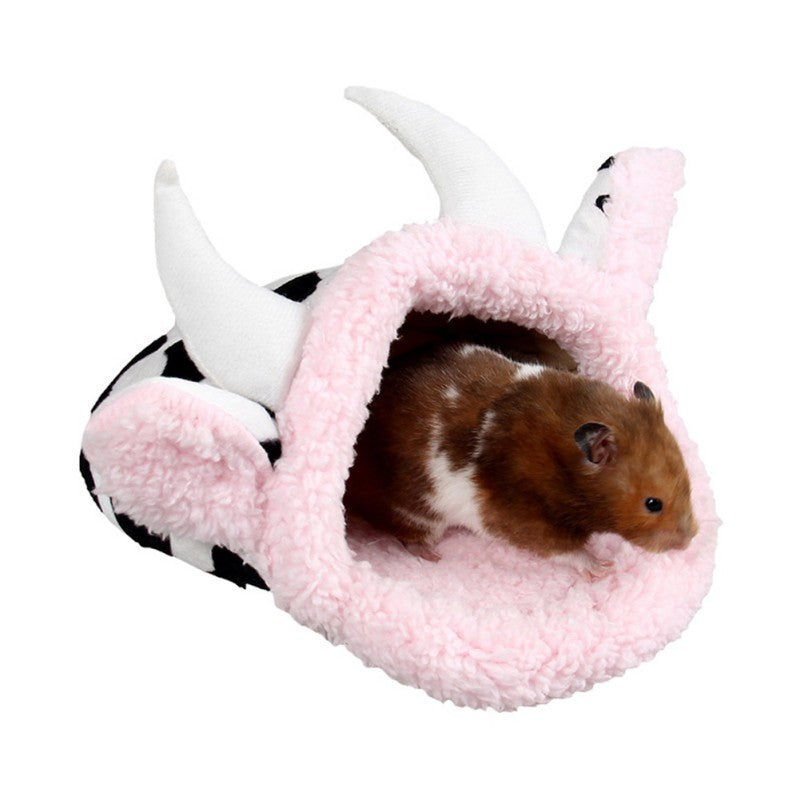 White plush shelter for guinea pigs and small pets